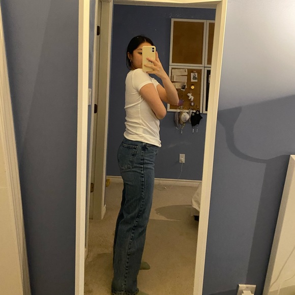 Oak + Fort mom jeans (dark blue) - Picture 2 of 8